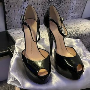 Black patent Giuseppe Zanotti heels